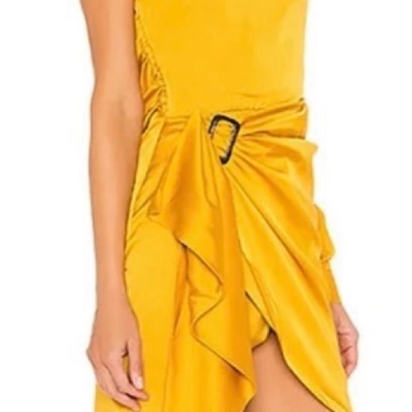 Lovers + Friends Ana Yellow One Shoukder Mini Dress - Picture 6 of 13